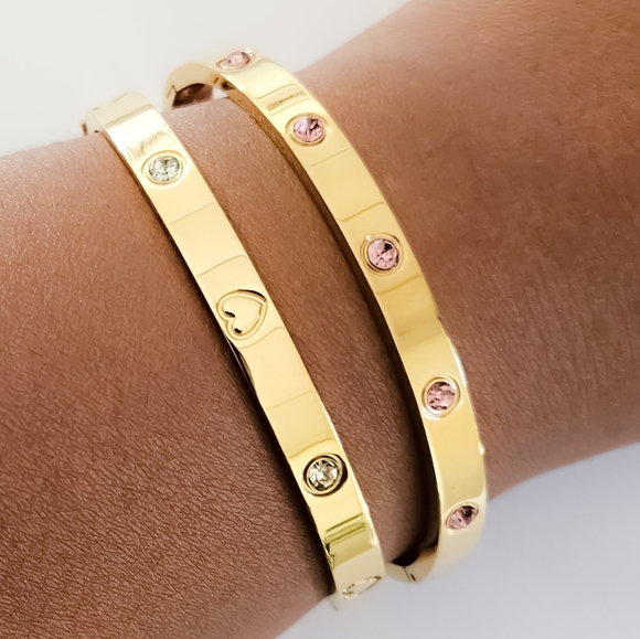 18k gold plated stainless steel bangle for women - Picture 2 of 7